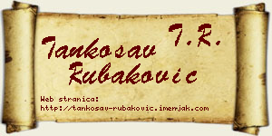 Tankosav Rubaković vizit kartica